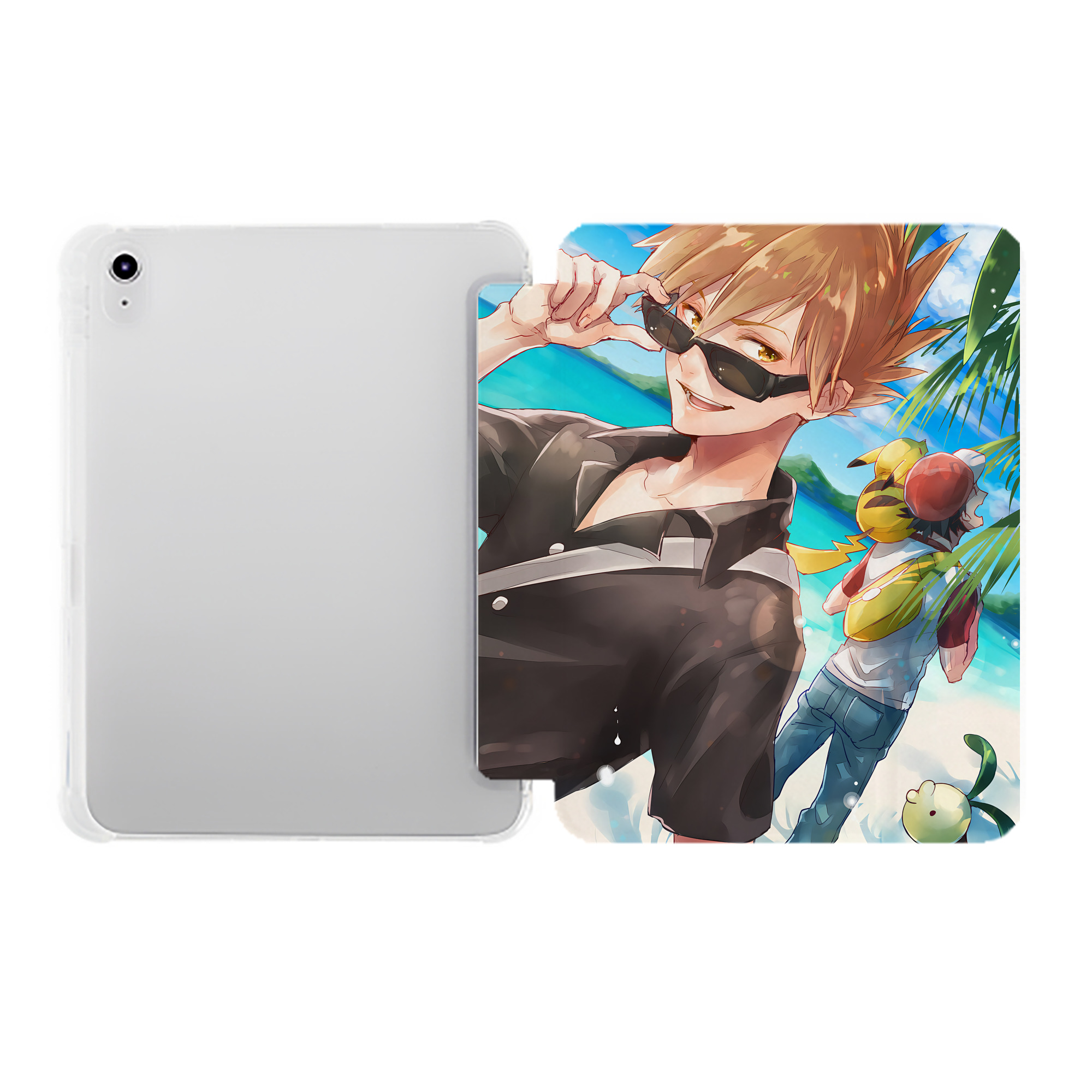 （画像用） ポケットモンスター Pokémon IPad ケース ペン収納付き 三つ折りスタンド PUレザー×シリコン 対応機種9.5/10.5/10.9インチ